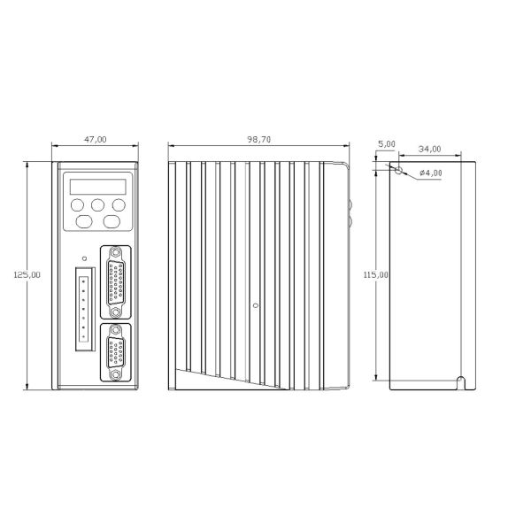 3nm Nema 24 2 Phase Close Loop Control System AC DC Digital Servo Stepper Motor Driver Kit