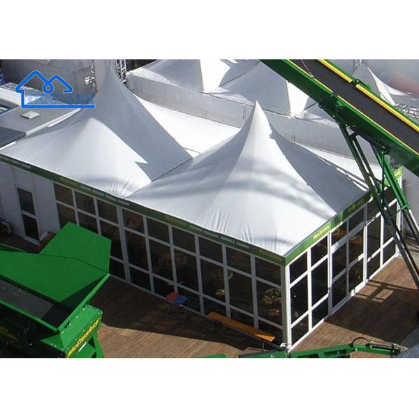 Aluminum Windproof Fireproof Outdoor High Peak Glass Wall Pagoda Tent Outdoor