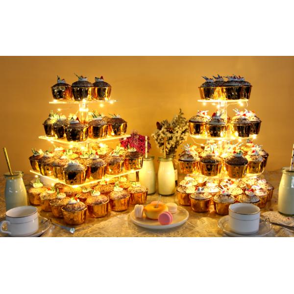 Стойка пирожного яруса печенья 4 акриловая для свадебного банкета дня рождения