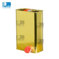 Des boîtes de peinture vides en métal rectangulaires de 1 gallon avec un capuchon à vis sous pression