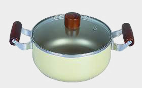 Бак соуса Эко дружелюбный проштемпелеванный Нонстик с деревянной ручкой