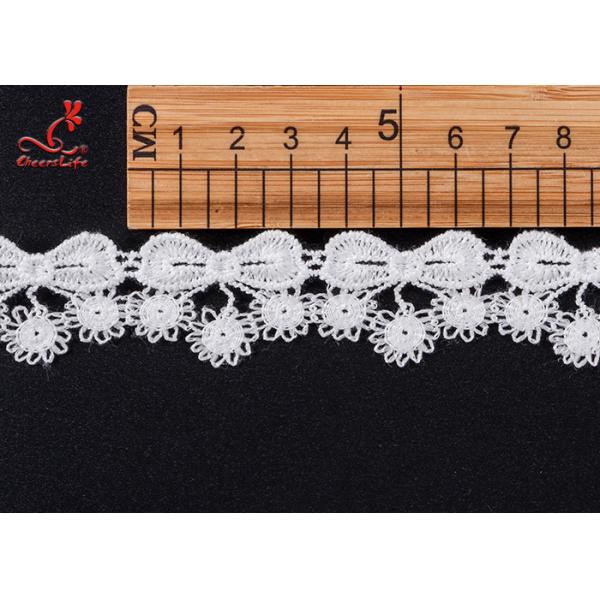 Water Soluble Floral Guipure Lace Fabric For Women Dresses / Skirt