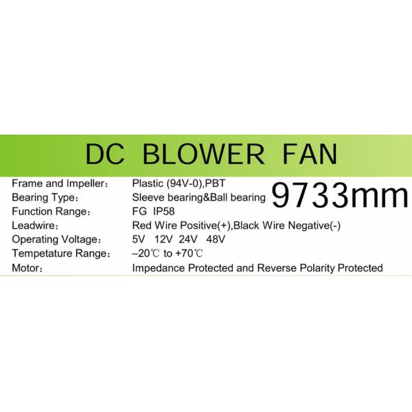 12v High Pressure Cooling Fan Dc Exhaust Fan For Computer 12 Months Warranty