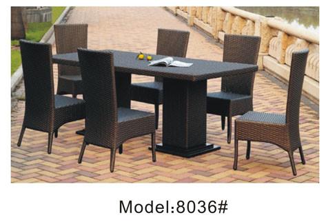 6pcs patio wicker dining chairs -8036