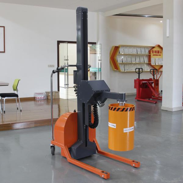 CE Approved Semi Electric Pneumatic Roll Turner Stacker With Electric Lifting And Rotation