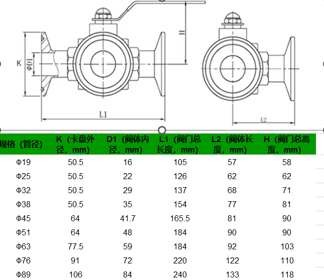 Sanitary Tri Clamp 3 Way Pneumatic Ball Valve SS304 SS316L L/T Port Pneumatic Actuated Three Way Ball Valve