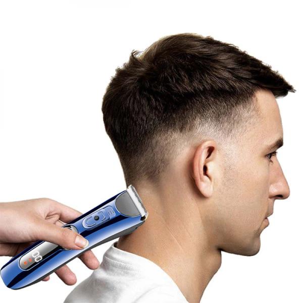 Adjustable Blade Cordless Waterproof Hair Trimmer USB Rechargeable LCD Barber Machine