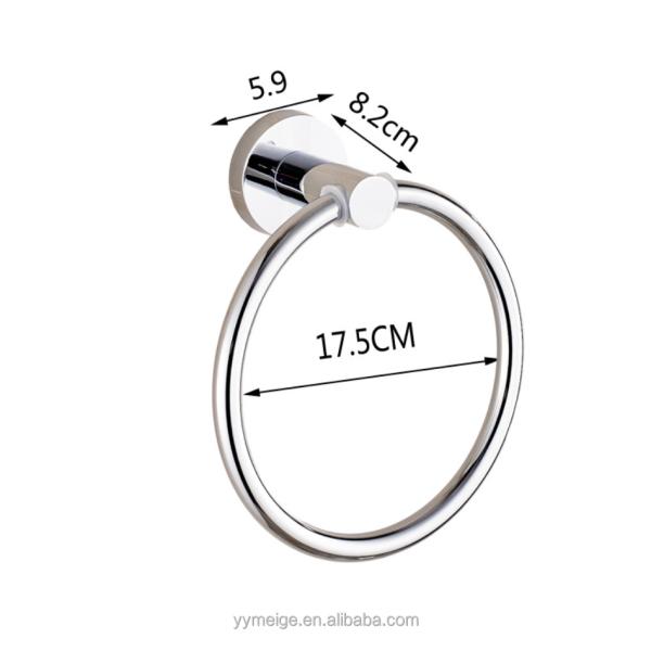 Customize OEM Style Silver Towel Ring Stainless Steel for Kitchen Bathroom Accessory Classic Surface Modern Technical Hotel