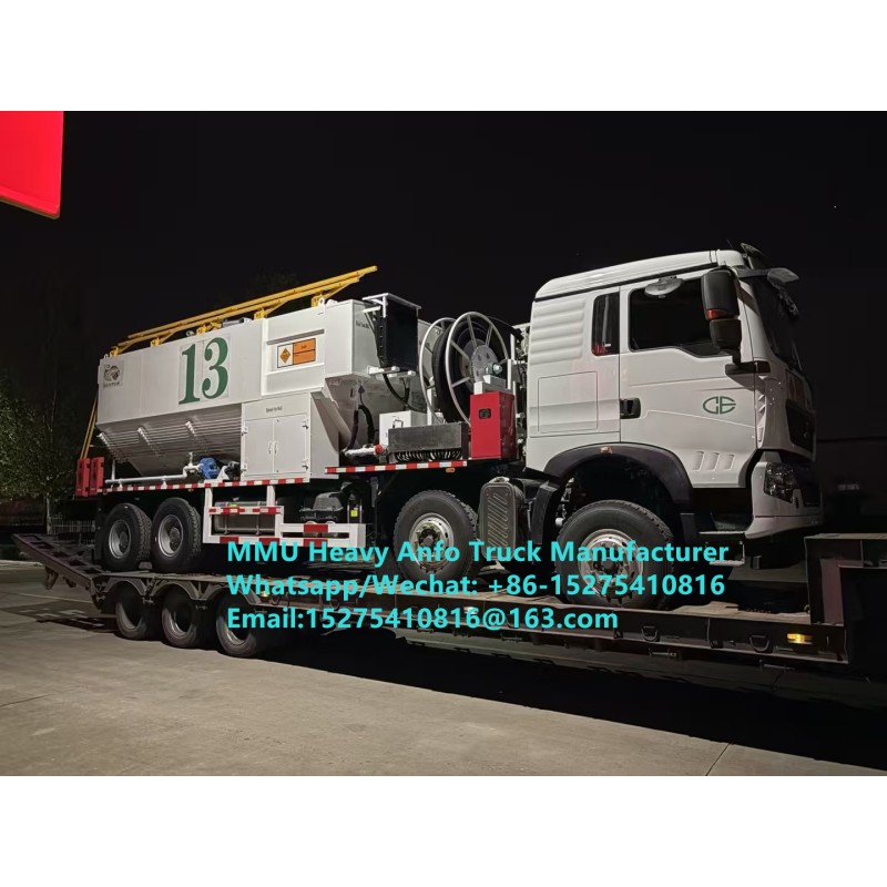 Bulk Truck mixing and charging multi-functional heavy ammonium oil explosives Truck 15/20/25Ton Heavy Emulsion ANFO Truck Russia/Kazakhstan/Uzbekistan/Indonesia/Guinea Mining Blasting Service