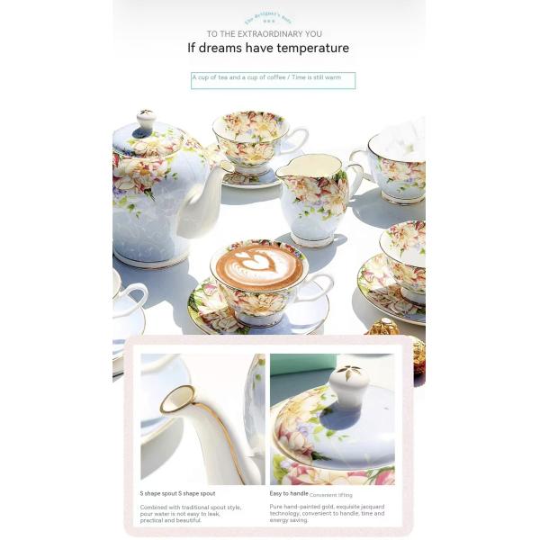 Sunmatte Lifestyle Gifts Exquisite Bone China Tea & Coffee Cup Set Blue/Pink for multiple occasions