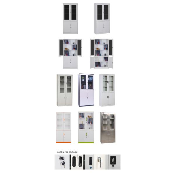 Iron Cupboard 2 Door Metal File Cabinet Acid washed Surface