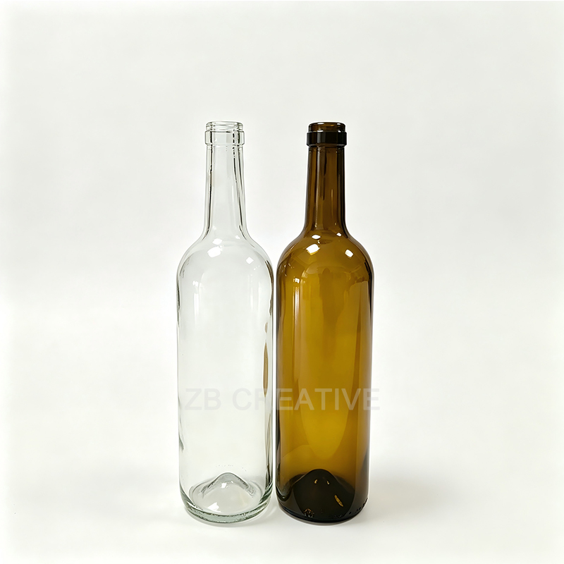 750ml Cork Finish Bordeaux Wine Bottles 410g Standard Weight for Still Wine Filling (1702K-7A)
