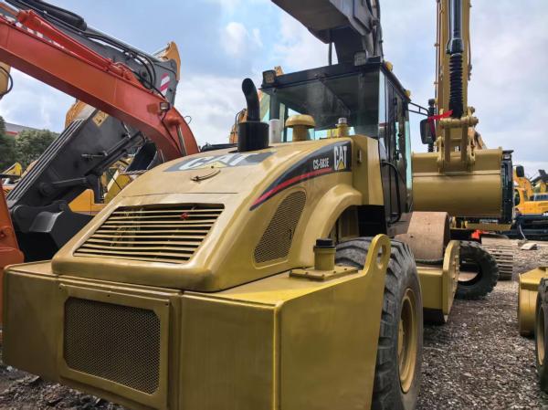 Diesel Vibratory Double Drum CAT Used Road Roller Compactor 5-8 TON