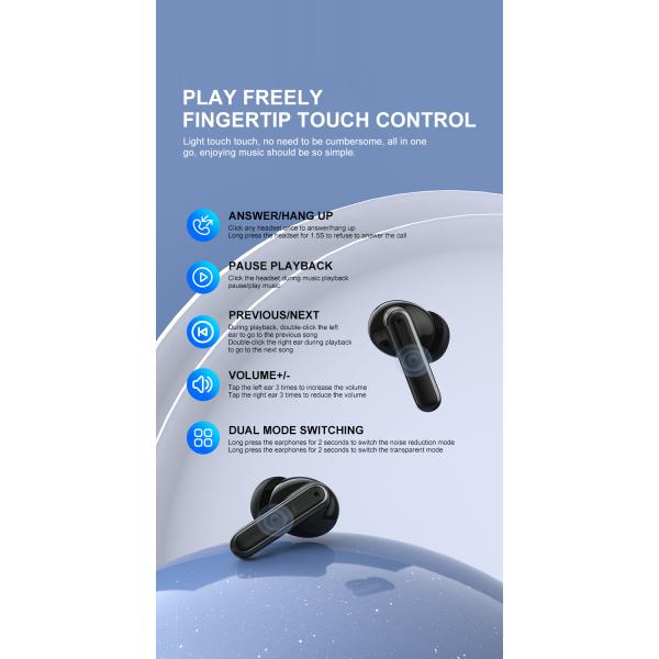 Noise Isolation Wireless Earbuds with ABS Silicone Material 3-4 Hours Music Time and Waterproof Design