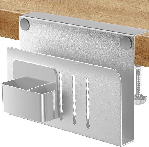 Convenient Laptop Holder for Desk Organizer No Drill Under Desk Drawer Clamp on Shelf