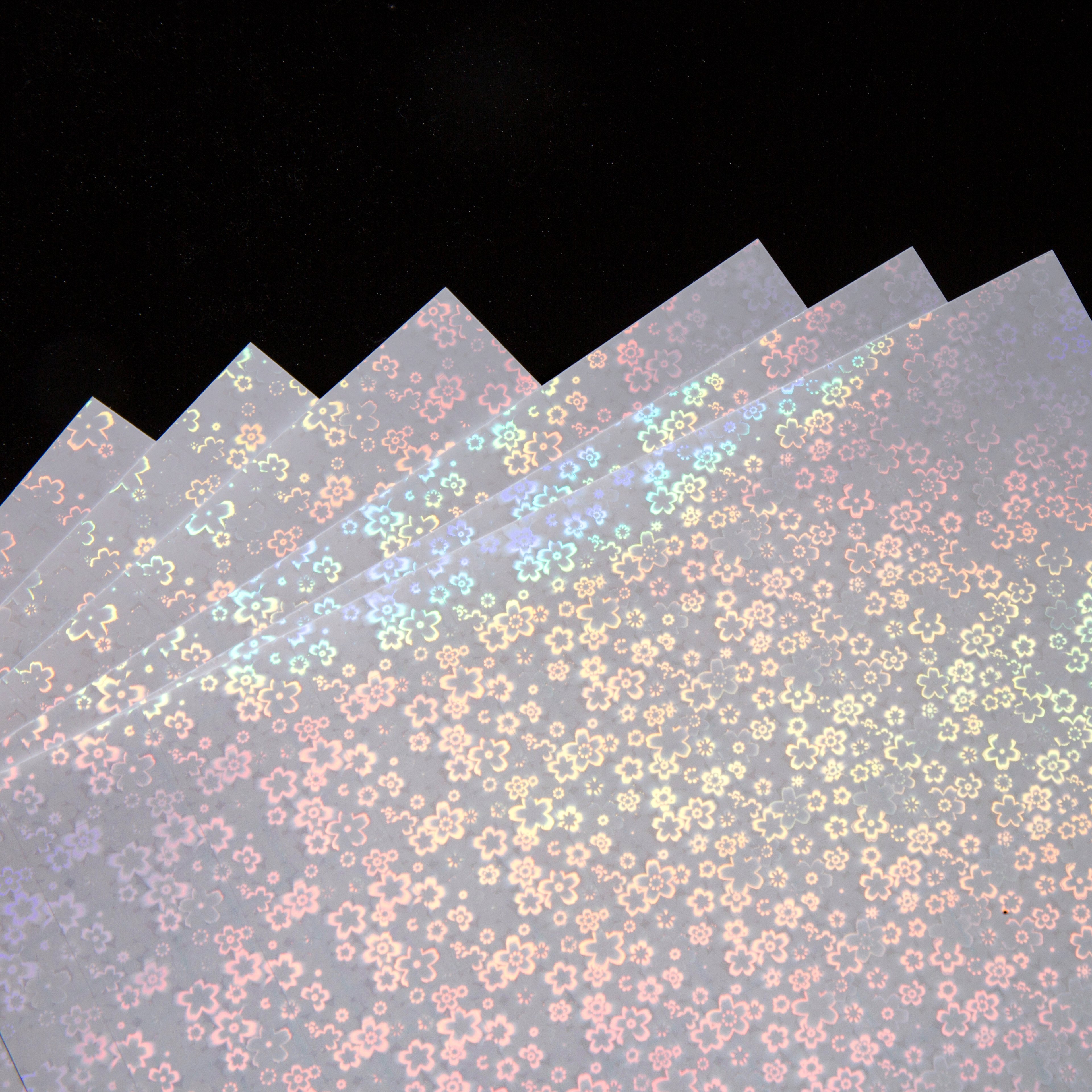 A4 Label Self Adhesive Sticker Waterproof PVC Holographic Cold Lamination Film Overlay For Transparent Holographic Film