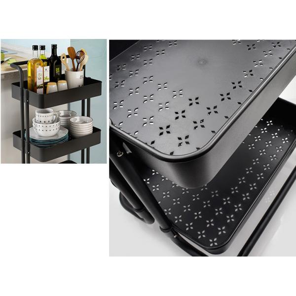 Wear Resistant Kitchen 45KG Bearing ABS 3 Shelf Trolley