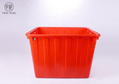 Large Solid Nesting Plastic Bin Boxes , Red / Blue Plastic Storage Containers Recycling