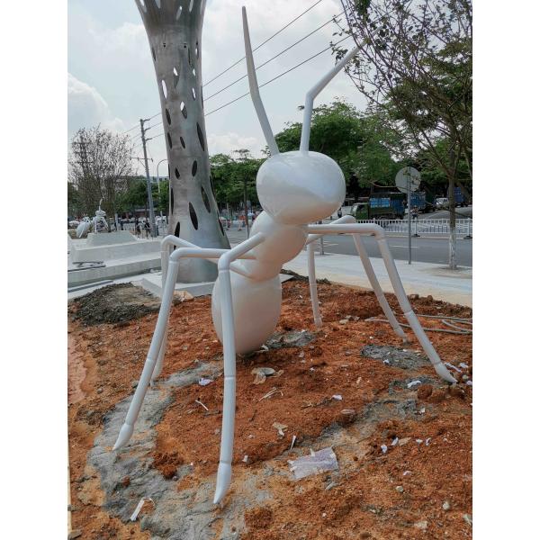 White Ant Metal Animal Sculptures Square Contemporary Garden Ornaments