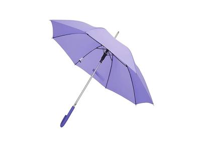 Purple Aluminum Shaft 23 Inch Umbrella Auto Open Simple Light J Shape Handle