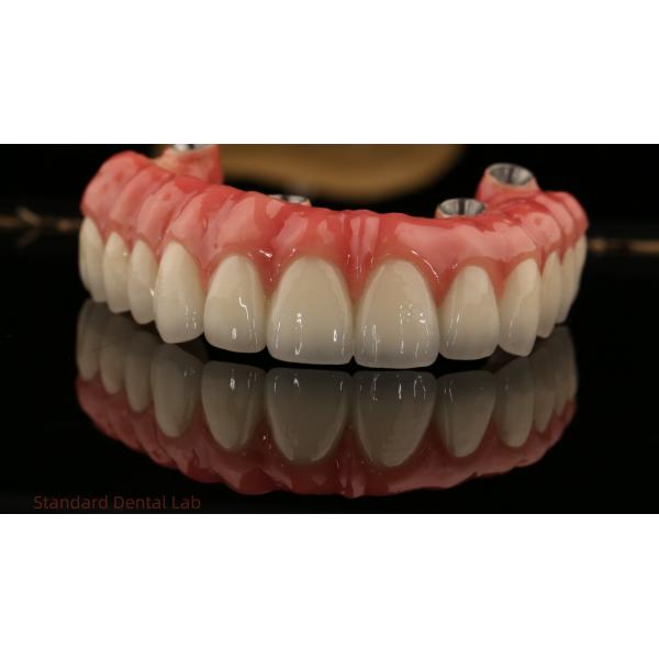 Full Arch Zirconia Implants Bridge Zirconia Crown Vita Shade Customized All On Four / Six Dental Implant