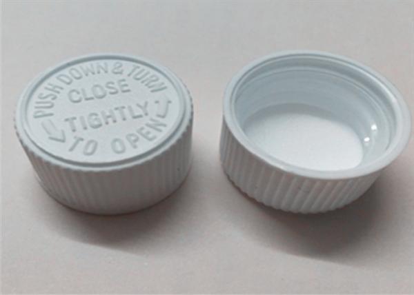 28mm 32mm child resistant pp cap press down screw cap plastic screw cap