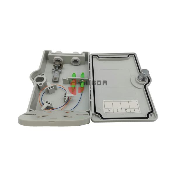 Outdoor IP65 Fiber Optic Splitter Box Plastic 2 Ports Polymer Synthetic Plastic Material