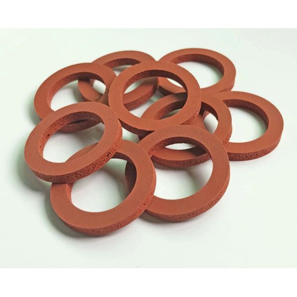 Closed Cell Silicone Rubber Washers with 10-40 Shore A Hardness and 0.5-1.0g/cm³ Density for Sealing Applications