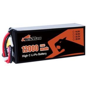 23.1V Lithium Polymer High Voltage FPV Drone Battery 6S 12000mAh 30C 70C with