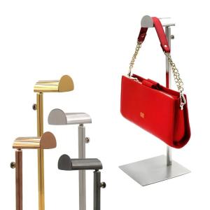 Height Adjustable Metal Retail Display Stainless Steel Handbag Display Stand For