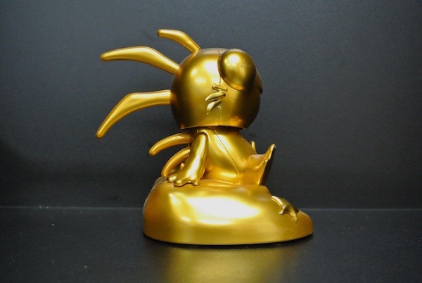 Gold Small Electronic Toys / Solar Energy Toys With Happy Worker Logo 10CM