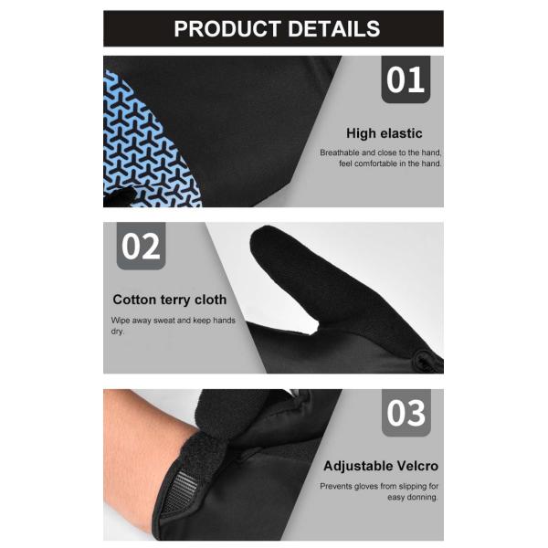 Customizable Pattern Full Finger Cycling Motor Cycle Gloves Breathable and Shockproof