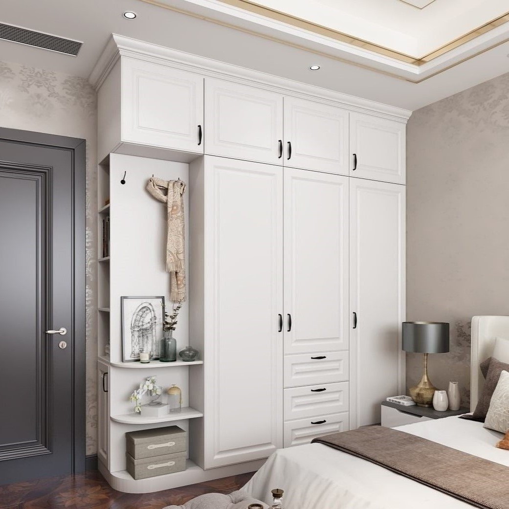 Professional Wooden Bedroom Wardrobe Closet with Modern Home Organization Solutions