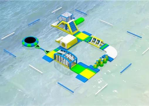 Large Adult Inflatable Water Park , Inflatable Aqua Park One Stop Service