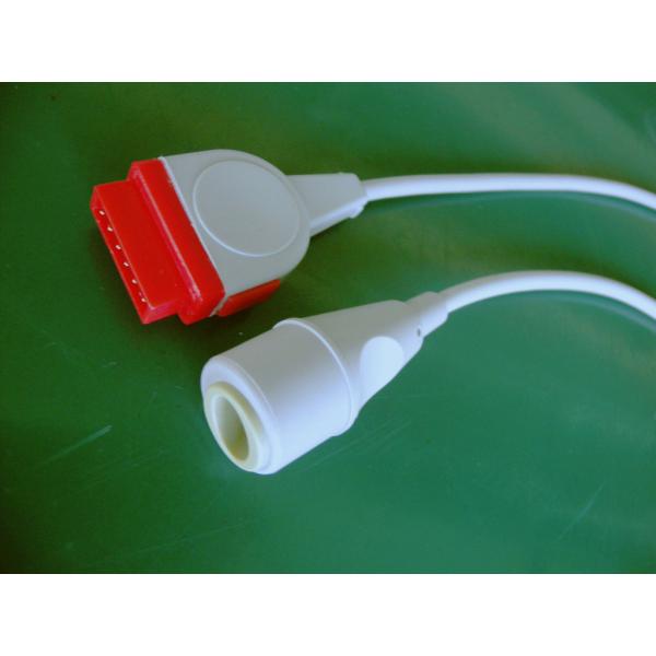 GE Utah Invasive Blood Pressure Cable 12ft Grey Rect 11pin To Utah-4pin