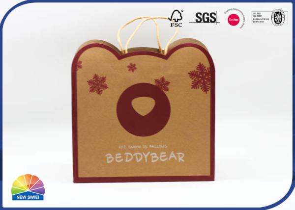 4C personalizado imprimiu o saco de papel Kraft Matte Lamination For Christmas do presente