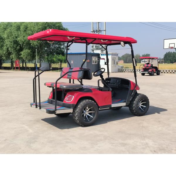 4 Wheel 2+2 Seater 19 mph Lithium Ion Battery 4 Seater Golf Cart Support OEM