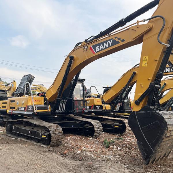 Hydraulic SY365H Used SANY Excavators 212kw Rated Power Large Size Digger Good Condition