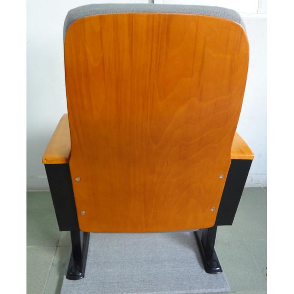Burlywood High Density Foam Novel Church Hall Chairs With MDF Writing Pad