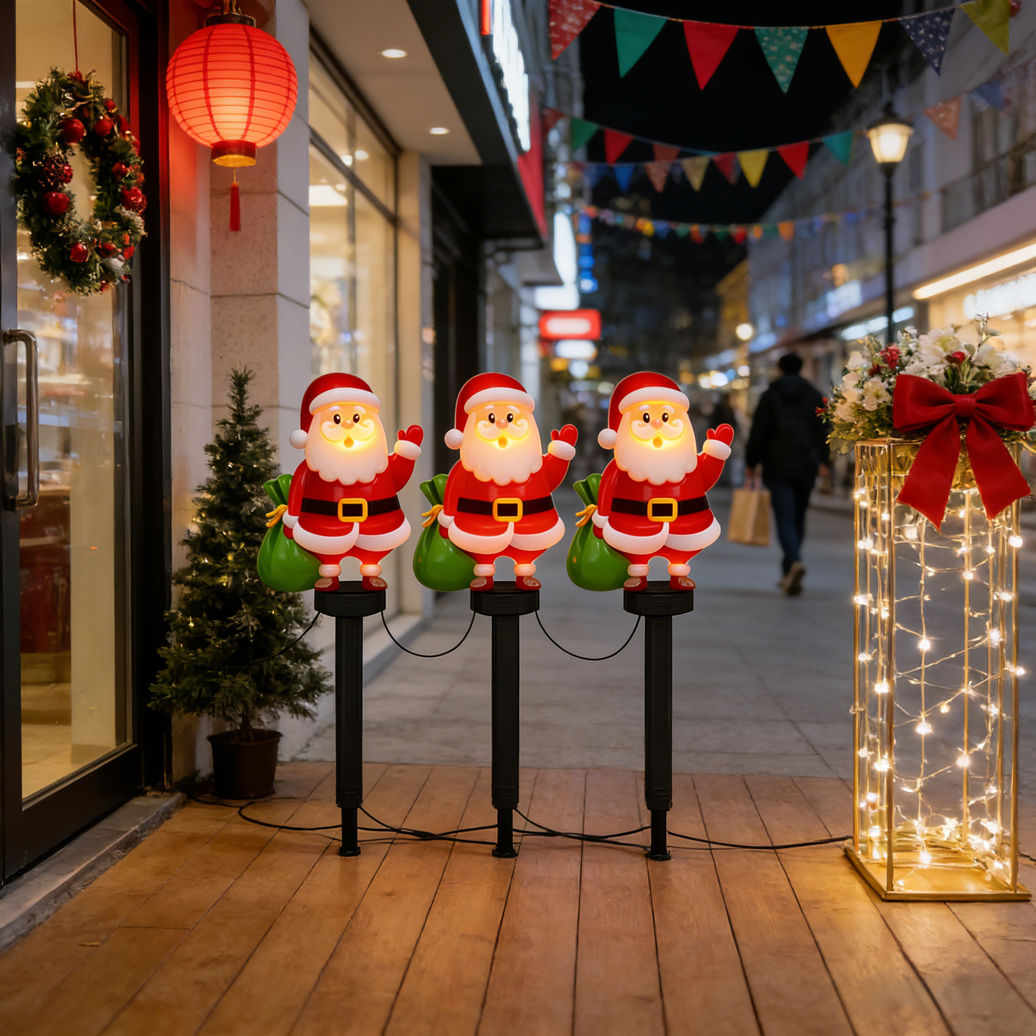 40cm Height Christmas Ground Stake Lights with IP65 Waterproof and Energy-Saving