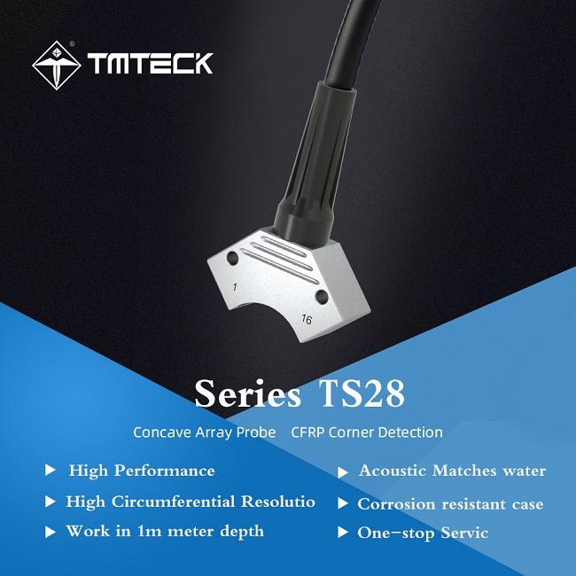 Composite plate inspection TS28 R1 Concave Probe
