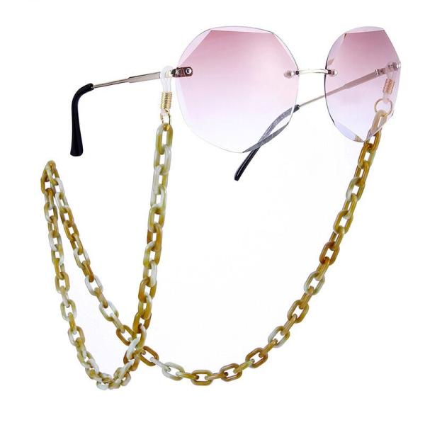 High quality fashion matte color facemask chain acrylic link masking chain for sale