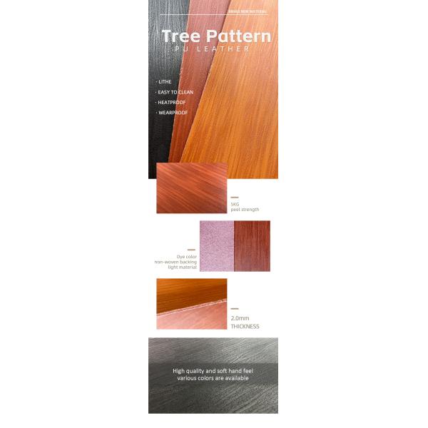 Matériau en cuir PU breveté Non Tissé pour chaussures