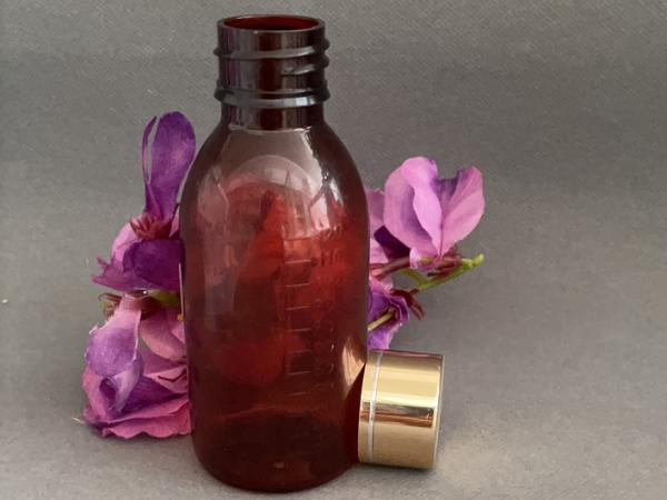 100ml Polyester Embossing Liquid Medicine Bottle With Scale