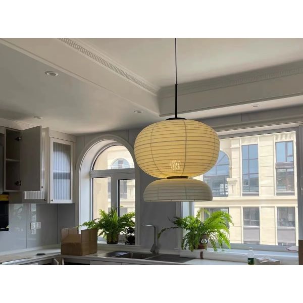 Japanese Pendant Lights Vintage Fabric Lantern Wabi Sabi Lights (WH-VP-335)