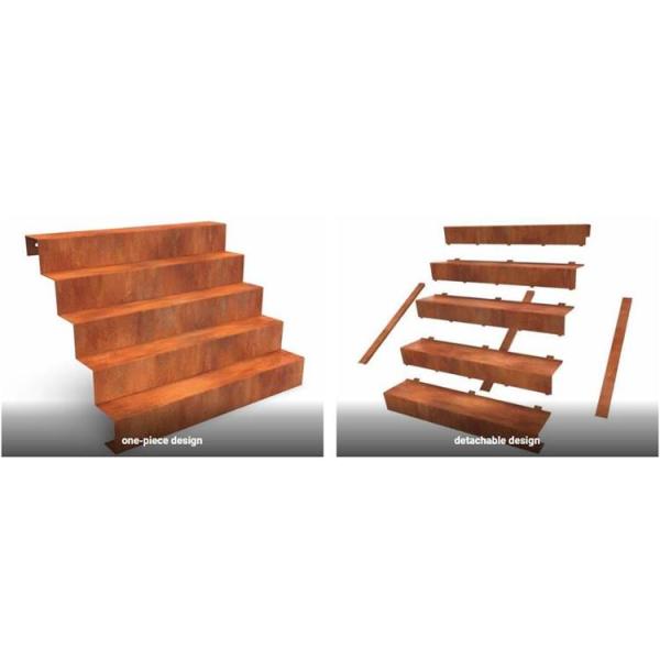 Архитектурноакустическая сталь Corten лестницы Origami конструкций шагает спиральные лестницы