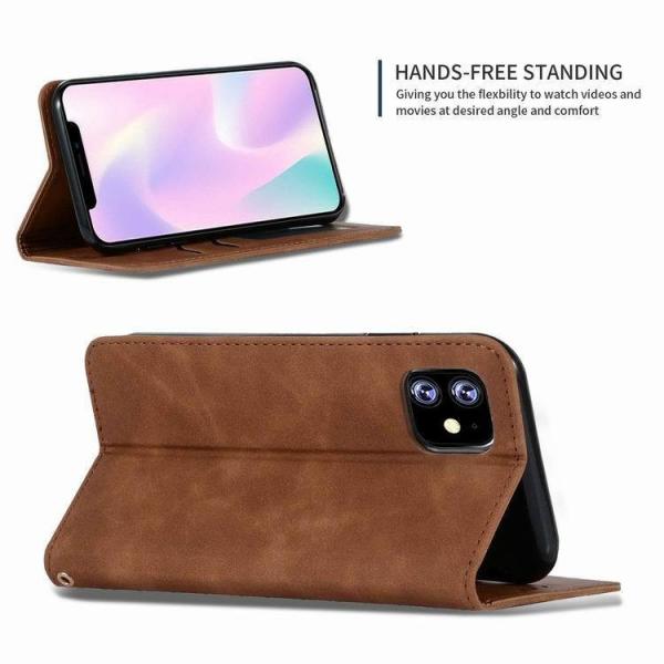 iPhone 13 Pro Max Original Carteira Magnética Flip Cover com slot de cartão e PU couro