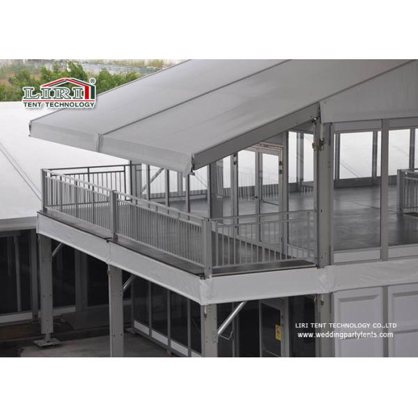 Two Floor Double Decker Tents Clear Span Decoration with White PVC Fabric Roof