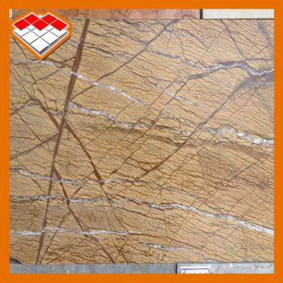 Antique Rainforest Brown Marble Slab Kitchen Countertops 36''X36'' Easy Maintenance