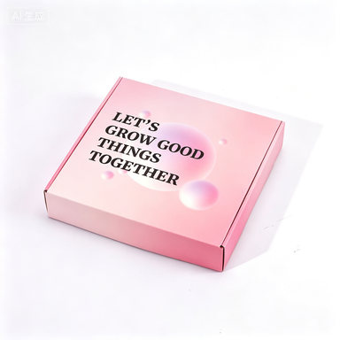 Recyclable Corrugated Carton Box Gift Packaging Box UV Coating Gold Foil
